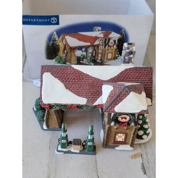 Dept 56 55012 Last Stop Gas Station snow village accessory Xmas - Picture 7 of 15